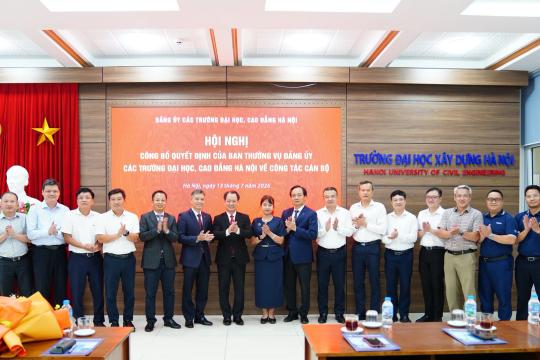 HỘI NGHỊ CÔNG BỐ QUYẾT ĐỊNH CHUẨN Y CHỨC DANH BÍ THƯ, PHÓ BÍ THƯ ĐẢNG UỶ TRƯỜNG ĐẠI HỌC XÂY DỰNG HÀ NỘI NHIỆM KỲ 2025 - 2030