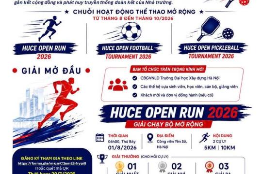 **HUCE SPORTS FESTIVAL 2026 – NHỮNG BƯỚC CHÂN TRỞ VỀ**