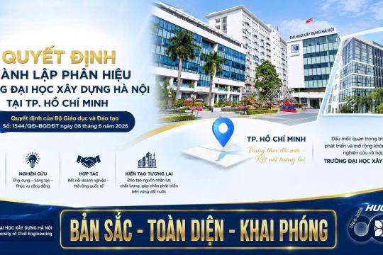 TRƯỜNG ĐẠI HỌC XÂY DỰNG HÀ NỘI THÀNH LẬP PHÂN HIỆU TẠI THÀNH PHỐ HỒ CHÍ MINH!