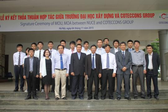Lễ ký kết thỏa thuận hợp tác (MOU, MOA) giữa trường ĐHXD và Coteccons Group
