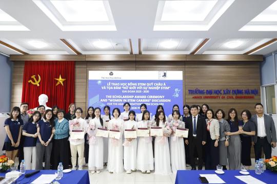 CỰU SINH VIÊN TRƯỜNG ĐẠI HỌC XÂY DỰNG HÀ NỘI ĐỒNG HÀNH, LAN TỎA GIÁ TRỊ HỌC BỔNG STEM QUỸ CHÂU Á