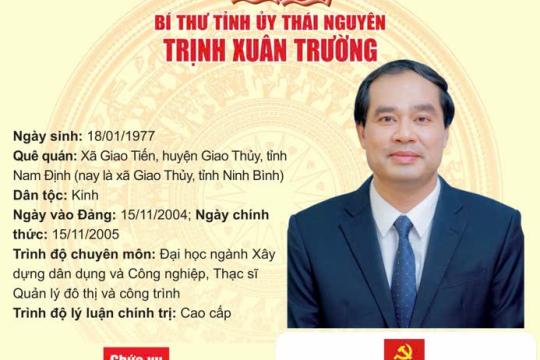 🎉NIỀM TỰ HÀO CỦA CỰU HỌC VIÊN, SINH VIÊN TRƯỜNG ĐẠI HỌC XÂY DỰNG HÀ NỘI: ĐỒNG CHÍ TRỊNH XUÂN TRƯỜNG, BÍ THƯ TỈNH ỦY THÁI NGUYÊN TRÚNG CỬ ỦY VIÊN BAN CHẤP HÀNH TRUNG ƯƠNG ĐẢNG KHÓA XIV 🎉